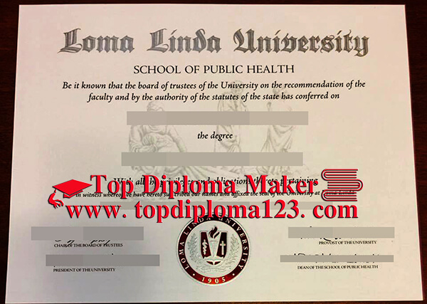  Loma Linda University diploma
