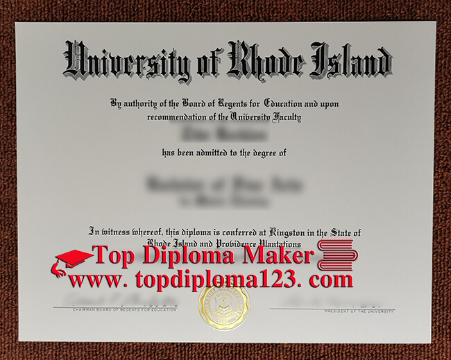 University of Rhode Island (URI) diploma