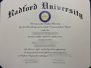 Most Noticeable Buy Fake Radford University Diploma，