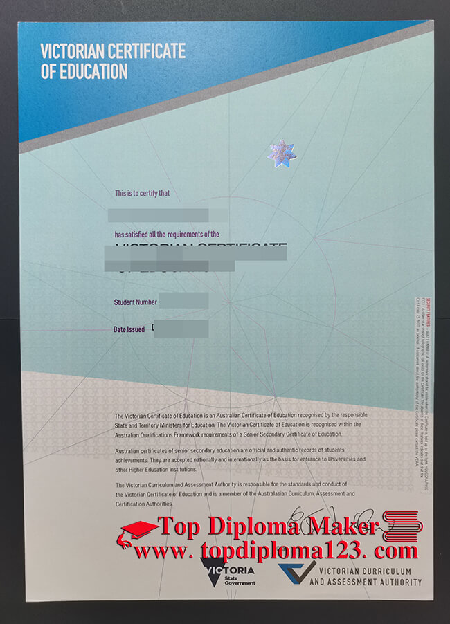  Victorian Certificate of Education(VCE) Certificate, Buy a diploma