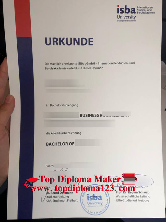 ISBA university of cooperative education URKUNDE, Buy diploma online