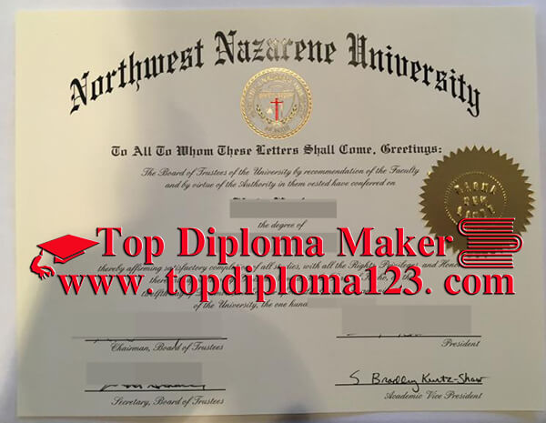 Northwest Nazarene University diploma