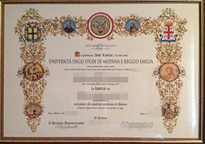 Buy University of Modena and Reggio Emilia diploma 