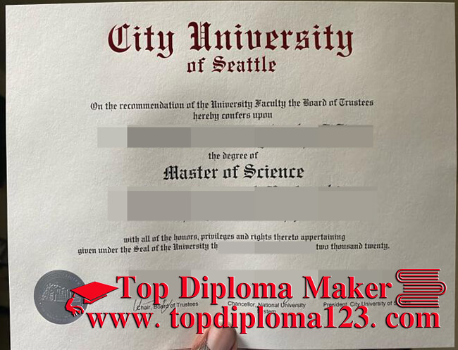 City University of Seattle diploma
