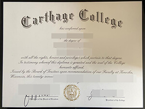 Purchase a fake Carthage College diploma? USA trans