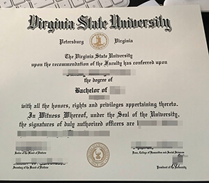 Can I buy fake Virginia State University diploma?