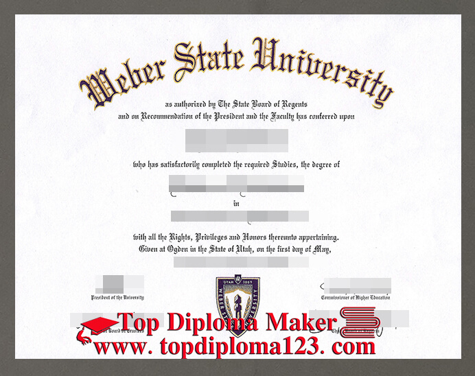 Weber State University diploma