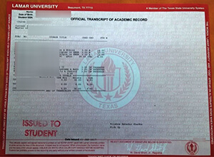 Purchase a fake Lamar University transcript, Order 