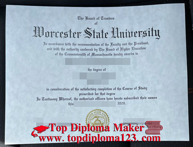 Worcester State University diploma 