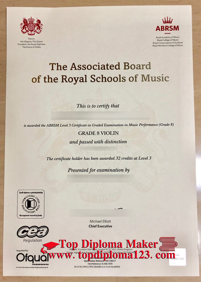 ABRSM Diploma Certificate