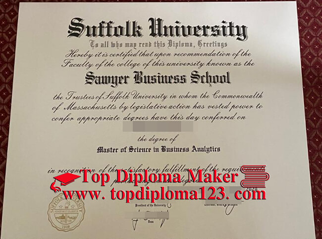 Suffolk University diploma