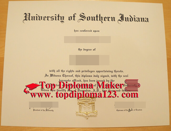 University of Southern Indiana diploma