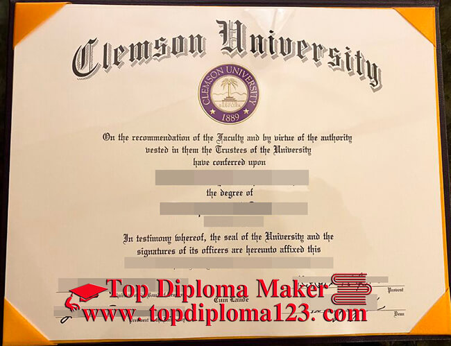 Clemson University diploma 