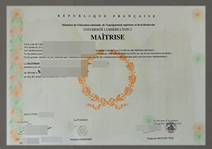 Get Lumière University Lyon 2 master fake diploma,