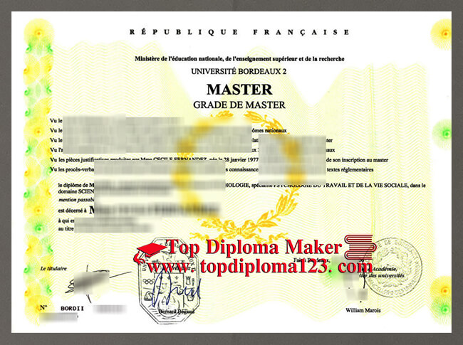  Université Bordeaux 2 diploma