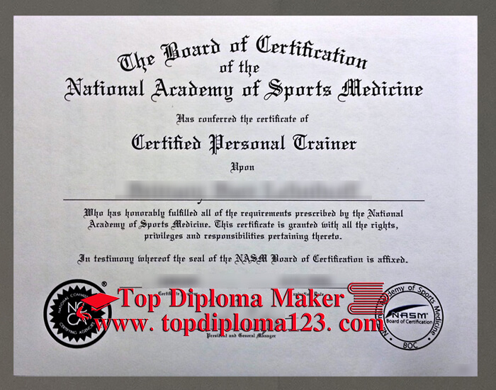 NASM certificate