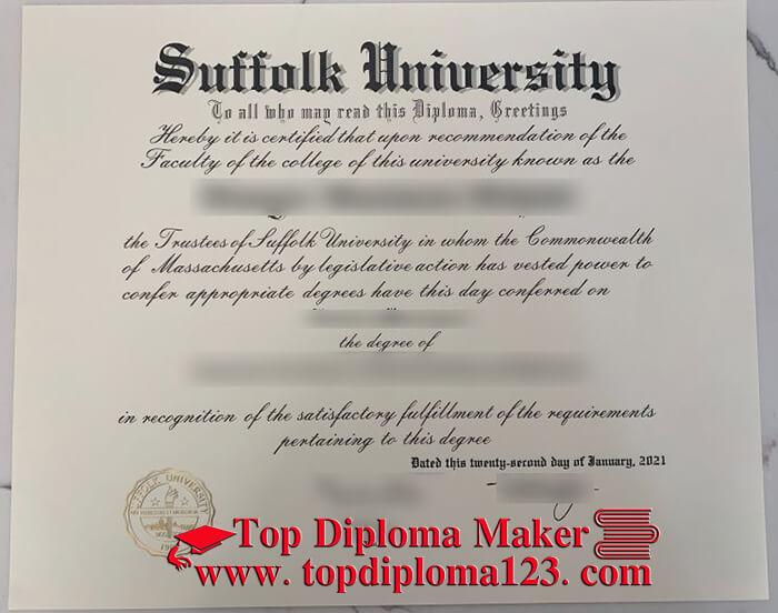 Suffolk University Diploma