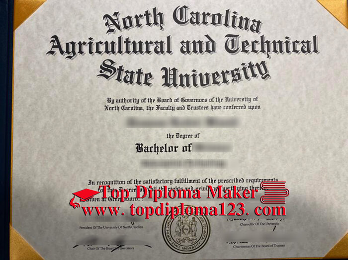 North Carolina A&T State University diploma 
