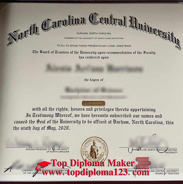 NCCU diploma