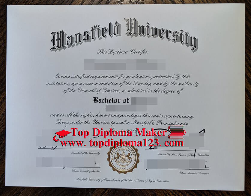 Mansfield University diploma