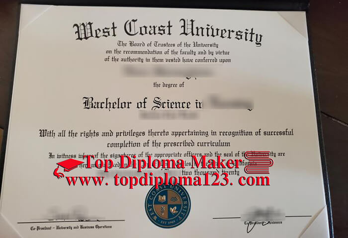 West Coast University diploma