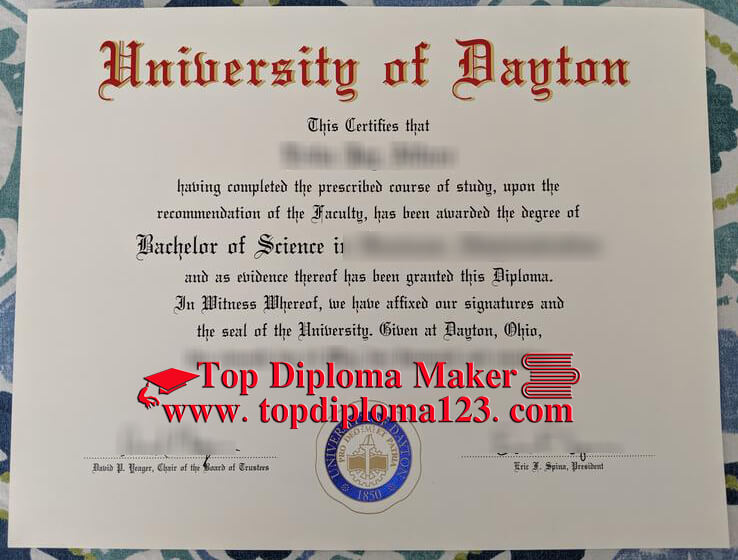 University of Dayton diploma