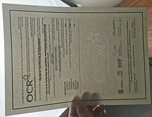 Obtain the watermarked OCR GCE fake certificate onl