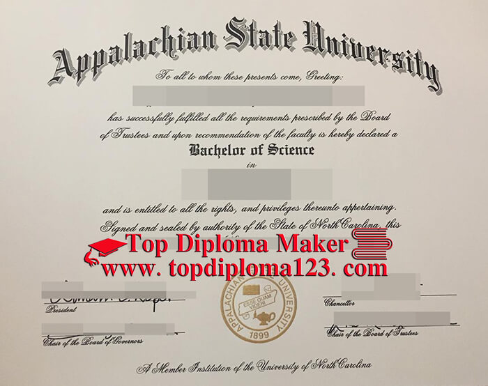 Appalachian State University diploma