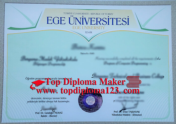  Ege University diploma