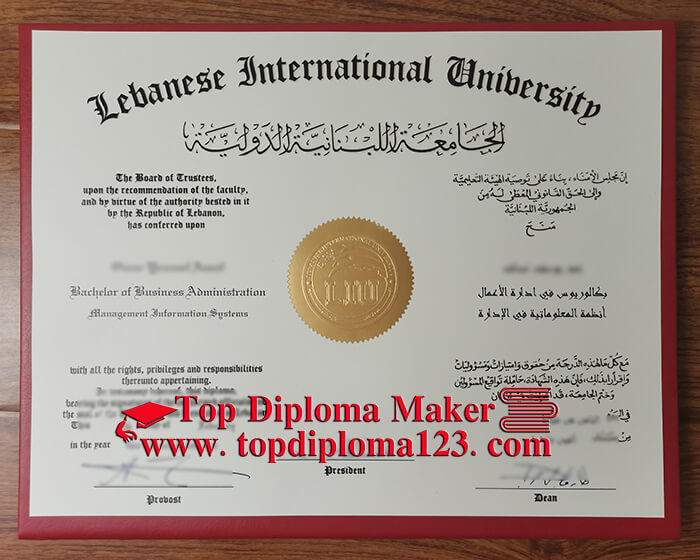 Lebanese International University degree