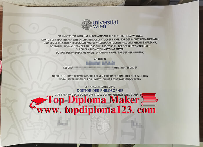 University of Vienna diploma 