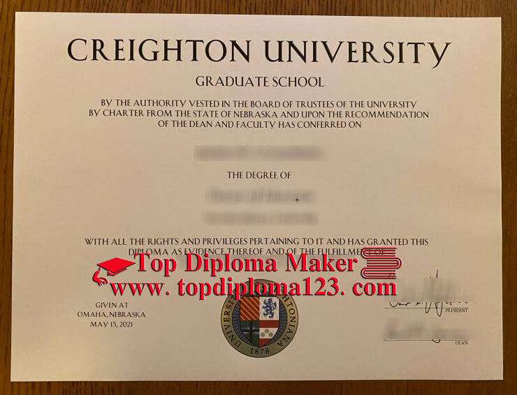 Creighton University Diploma