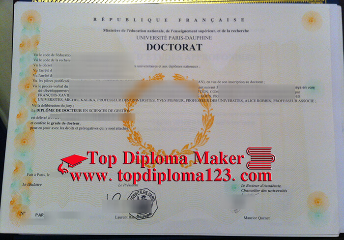Paris Dauphine University diploma