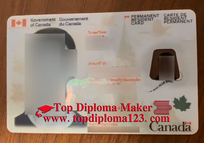 Canada permanent resident card