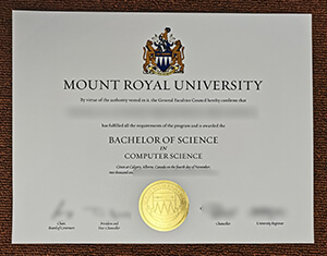 Fake Mount Royal University Bachelor of Science Deg