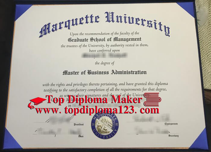 Marquette University MBA diploma 