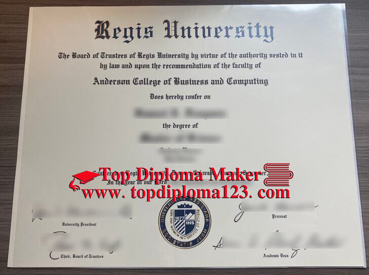 Regis University diploma 