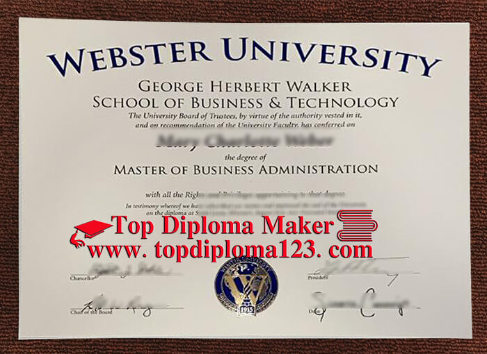 Webster University MBA diploma