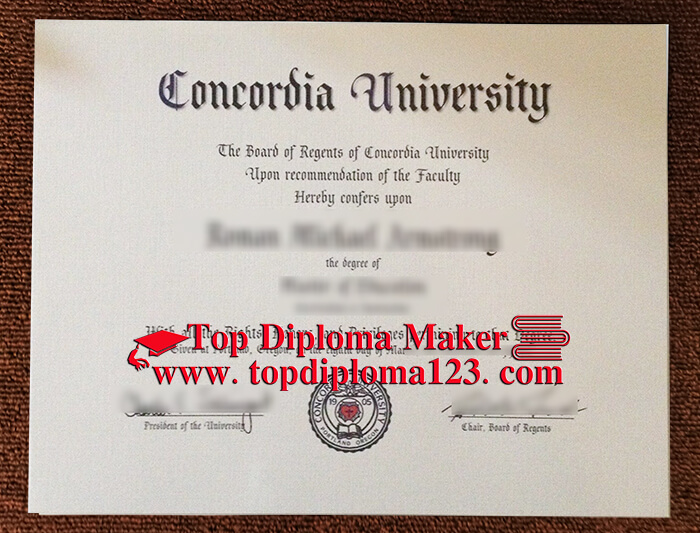 Concordia University (Oregon) diploma 