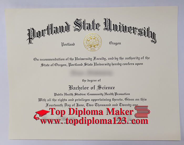 Portland State University diploma 