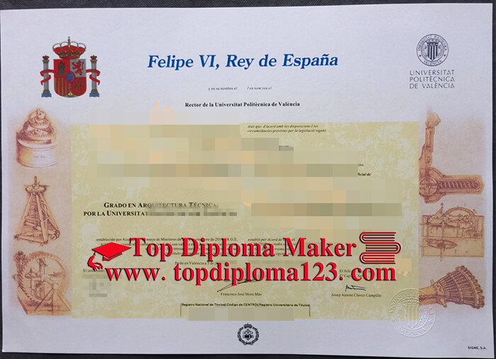 Universidad Politécnica de Valencia diploma 