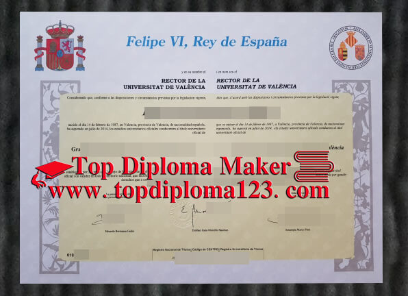 University of Valencia diploma
