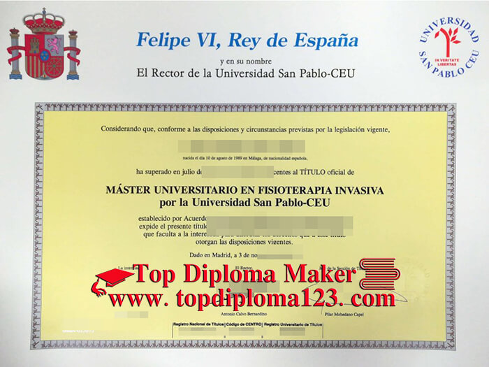  Universidad CEU San Pablo diploma