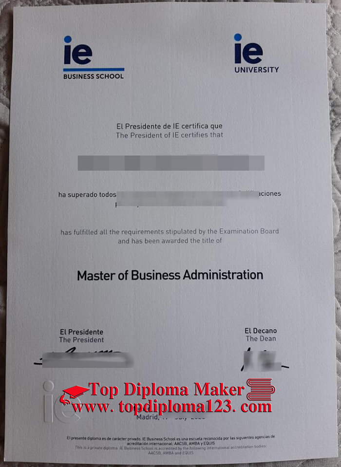 IE Business School MBA Diploma