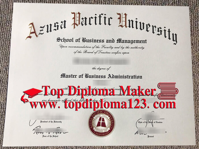  Azusa Pacific University (APU) diploma
