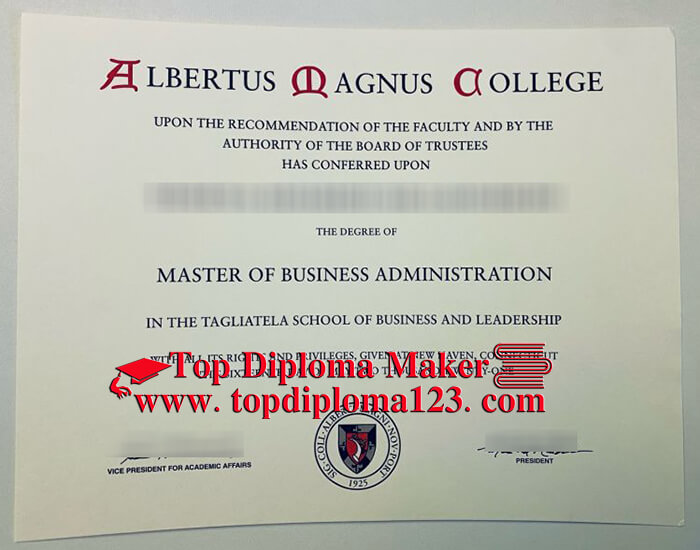 Albertus Magnus College diploma