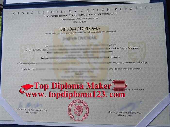 Brno University of Technology diploma