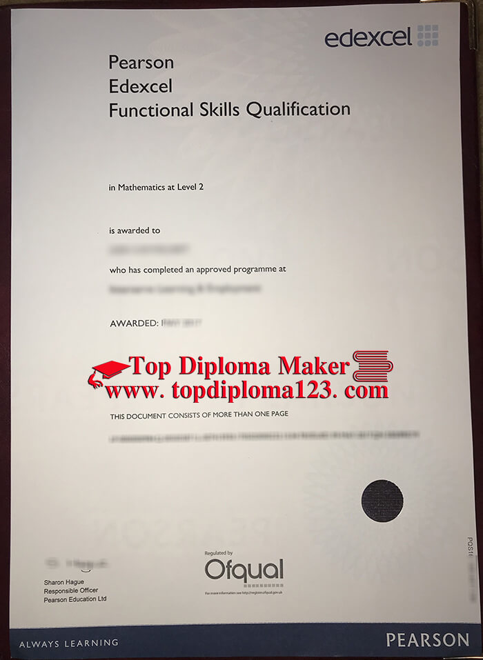  Level 2 functional skills qualification certificate