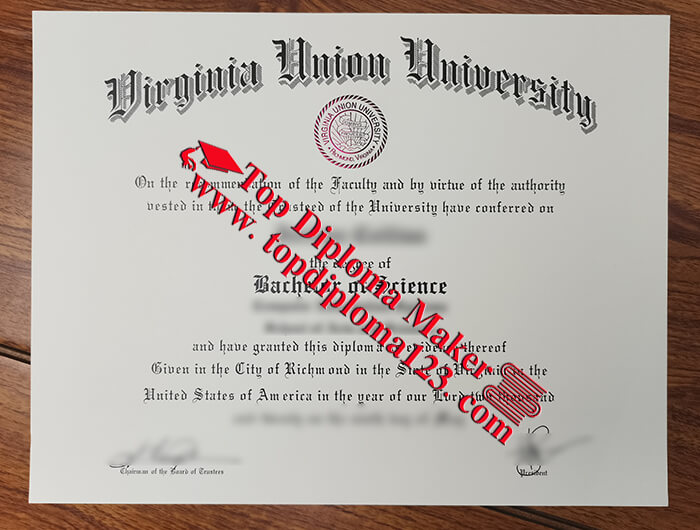 Virginia Union University diploma 