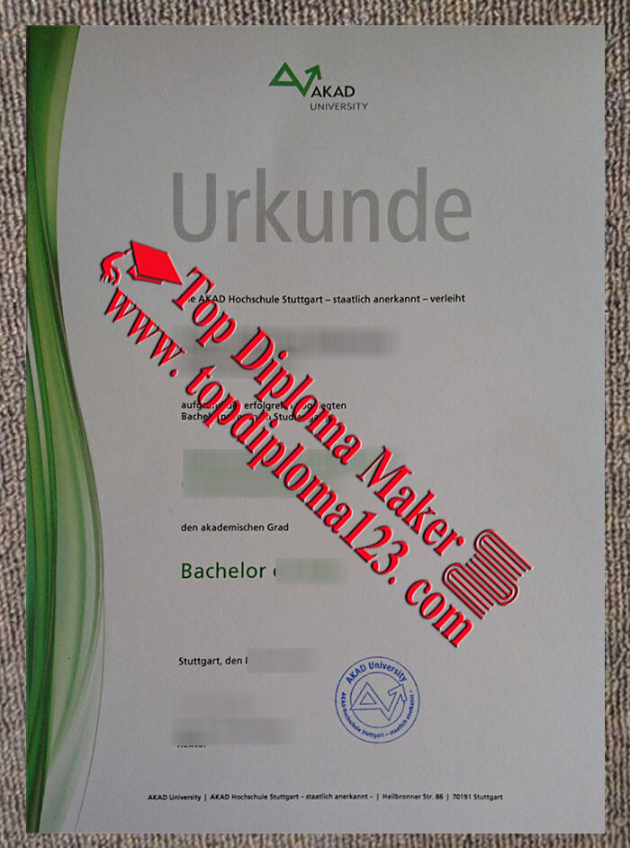 AKAD University diploma